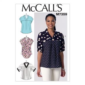 McCalls Pattern 7359 Misses' V-Neck Dolman Sleeve Tops