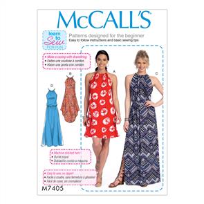 McCalls Pattern 7405 Misses' Dresses and belt