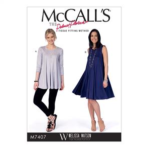 McCalls Pattern 7407 Misses' Top and Dress