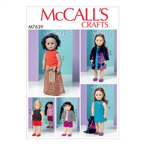 McCalls Pattern 7639 Clothes for 18" Dolls