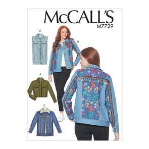 McCalls Pattern 7729 Misses' Jackets and Vest