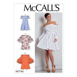 McCalls Pattern 7744 Misses' Dresses and belt