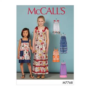 McCalls Pattern 7768 Children's/Girls' Dresses