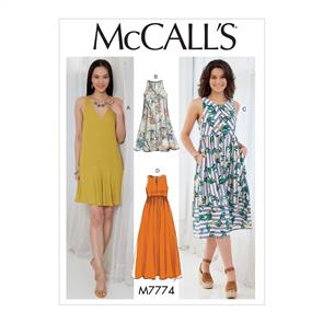 McCalls Pattern 7774 Misses' Dresses