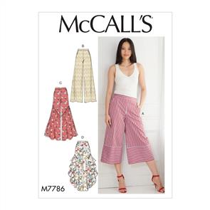 McCalls Pattern 7786 Misses' Pants