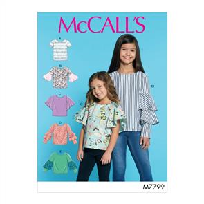 McCalls Pattern 7799 Children's/Girls' Tops
