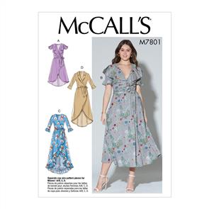 McCalls Pattern 7801 Misses' Dresses and belt