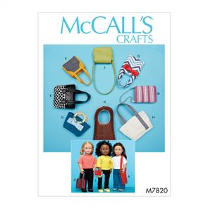 McCalls Pattern 7820 bags For 18" Dolls