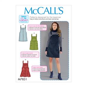 McCalls Pattern 7831 Misses' Jumpers