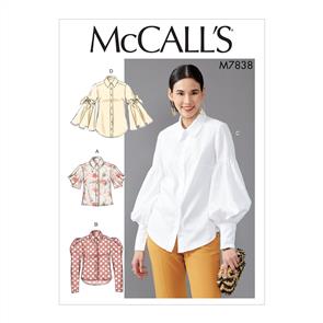 McCalls Pattern 7838 Misses' Tops