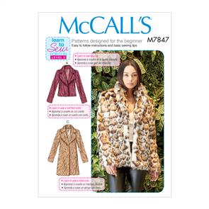 McCalls Pattern 7847 Misses' Coats