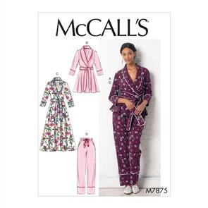 McCalls Pattern 7875 Misses' Jacket, Robe, Pants and belt