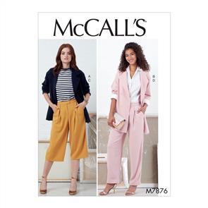 McCalls Pattern 7876 Misses' Jackets and Pants