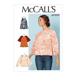 McCalls Pattern 7899 Misses' Tops