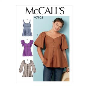 McCalls Pattern 7902 Misses' Tops