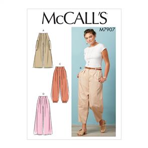 McCalls Pattern 7907 Misses' Pants