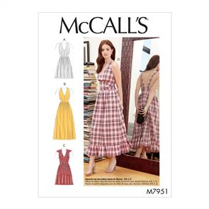 McCalls Pattern 8064 Misses' Knit Dresses with V, Crew or Scoop Necklines