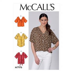 McCalls Pattern 7976 Misses' Tops