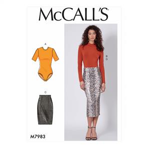 McCalls Pattern 7983 Misses' Tops and Skirts