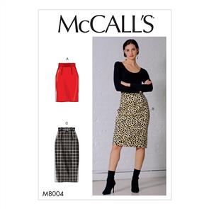 McCalls Pattern 8004 Misses' Skirt and Belt