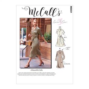 McCalls Pattern 8031 #Alexis - Misses'/Misses' Petite Dresses & Belt