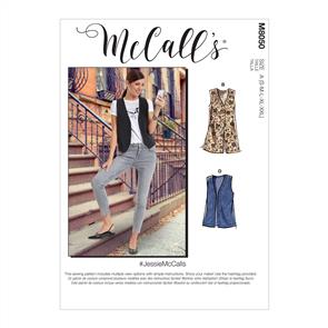 McCalls Pattern 8050 #Jessie - Misses' Unlined Vests In Two Lengths