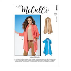 McCalls Pattern 8052 #Janis - Misses' Shawl Collar Cardigans