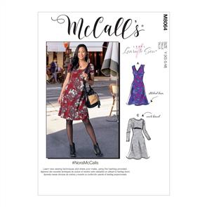 McCalls Pattern 8064 Misses' Knit Dresses with V, Crew or Scoop Necklines