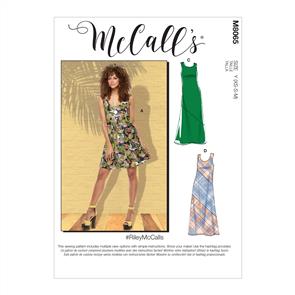 McCalls Pattern 8065 Misses' Pullover Bias-Cut Tank & Short-Sleeve Dresses