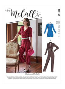 McCalls Pattern 8153 #Delancey - Misses' Romper, Jumpsuit & Belt