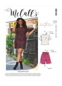 McCalls Pattern 8160 #Agnes -  Short Sleeve Top, Dress, Shorts & Pants