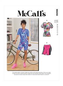 McCalls Pattern 8208 Misses' Tops & Shorts