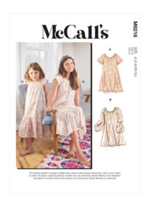 McCalls Pattern 8216 Misses' & Children's Dresses