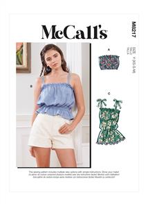 McCalls Pattern 8217 Misses' Tops