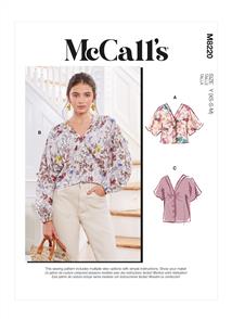 McCalls Pattern 8220 Misses' Tops & Mask