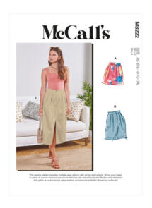 McCalls Pattern 8222 Misses' Skirts