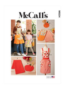McCalls Pattern 8234 Children's and Misses' Aprons, Potholders and Tea Towel
