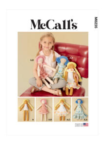 McCalls Pattern 8235 18" Cloth Dolls