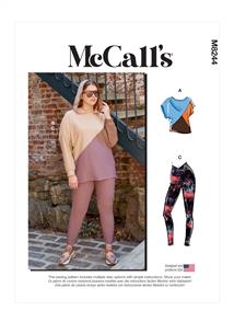 McCalls Pattern 8244 Misses' and Women's Tops and Leggings