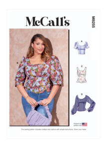 McCalls Pattern 8255 Misses' and Women's Tops