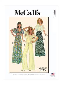 McCalls Pattern 8257 Misses' Tops, Skirt and Pants