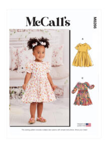 McCalls Pattern 8266 Toddlers' Dresses