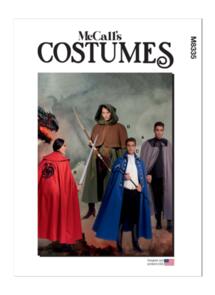 McCalls Pattern 8335 Men's and Misses' Costume Capes