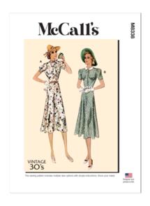 McCalls Pattern 8338 Misses' Vintage Dresses and Belt