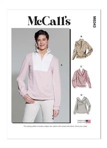 McCalls Pattern 8343 Misses' Pull-Over Top