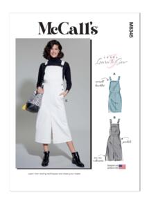 McCalls Pattern 8345 Misses' Skirt Overalls