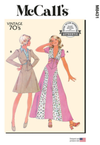 McCalls Sewing Pattern 1970s Misses' Top and Skirt M8431