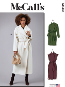 McCalls Sewing Pattern Misses' Coats and Vest M8438