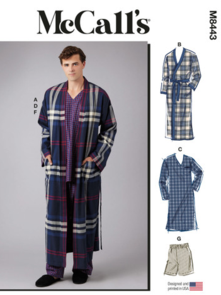 McCalls Know Me Sewing Pattern Men's Sleepwear M8443