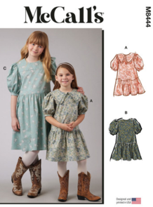 McCalls Sewing Pattern Children's and Girls' Dresses M8444